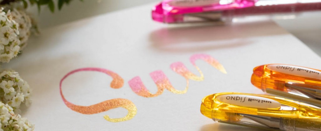 Schitterende lettering maken met Signo pailletten rollers