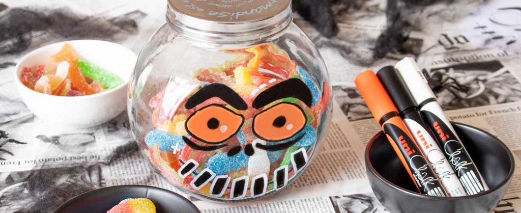 Een snoeppot versieren met Chalk krijtmarkers
