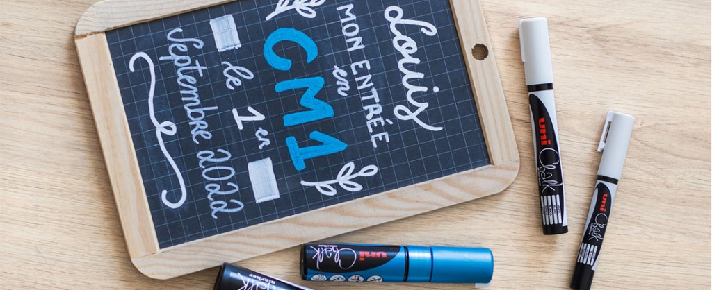 Versier een krijtbord voor het nieuwe schooljaar met de Uni Chalk markers