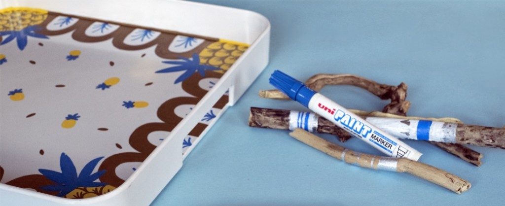 Doe-het-zelfproject, het « retro ananas » dienblad