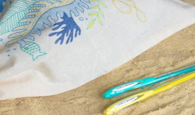 Een strandtasje customiseren met creatieve Signo