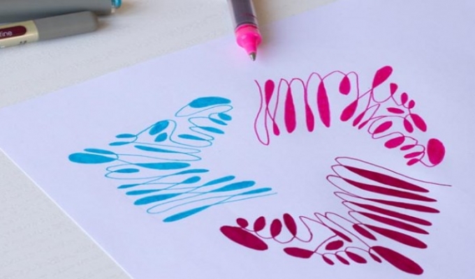 Een zebra tekenen in one-line drawing