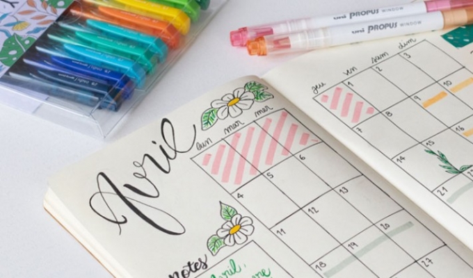 Bullet Journal : een kalender maken met Signo Colors