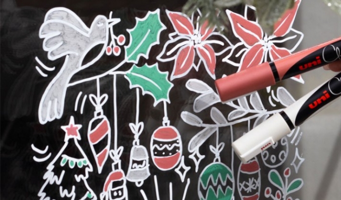 Versier je ramen voor kerst met de Chalk marker!